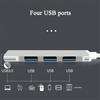 Aluminum Alloy Gray Hub for Computers & Automotive System 4Port USB3.0 Universal