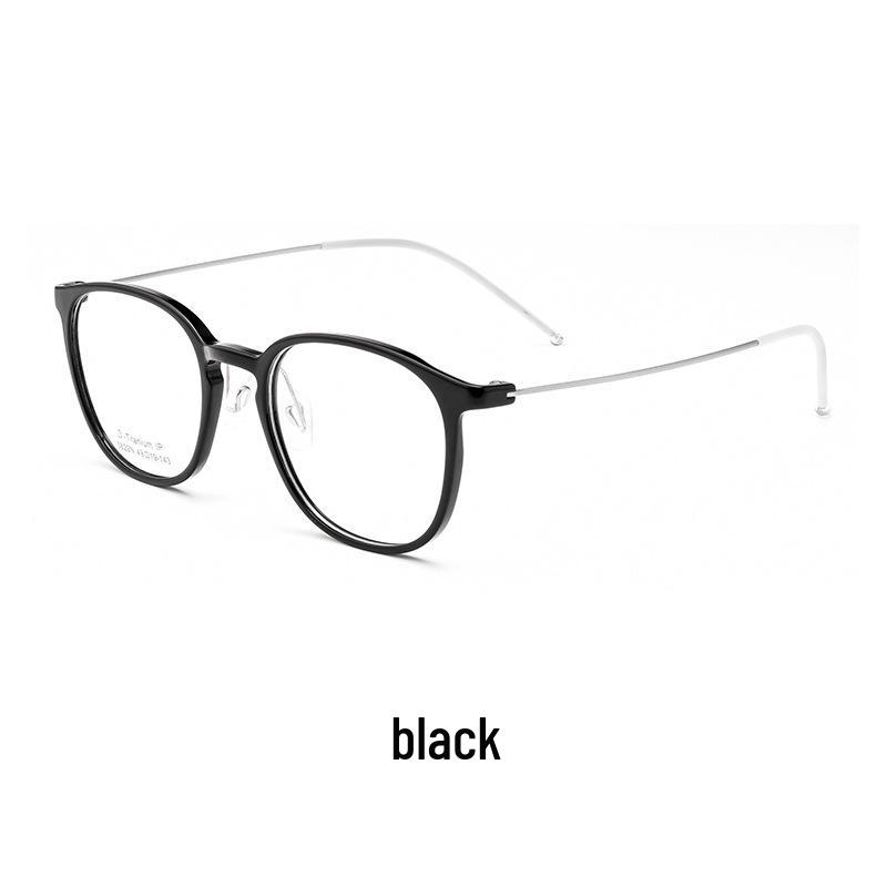 Danyang 5822N Women's Retro Small Frame Myopia Glasses, Ultra-Light Transparent Pure Titanium Frame