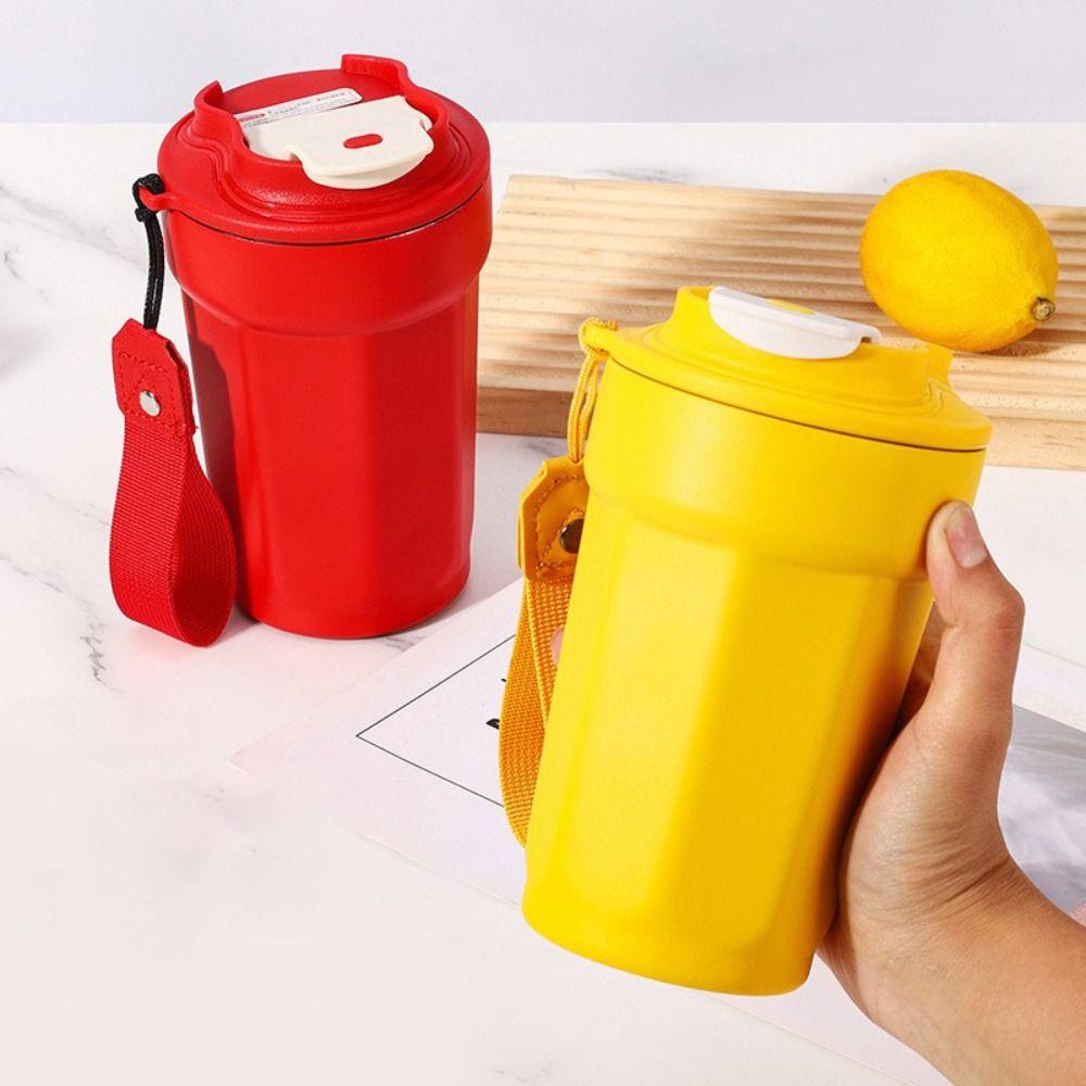 

Portable Thermal Mug 450ml Insulated Bottle 2025 Water Cup жовтий