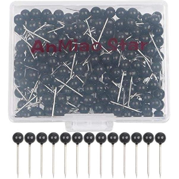 200Pcs 1/8 Inch Map Tacks (Purple)