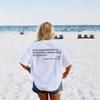 2023 Foreign Trade Independent Website Women's Tops Round Neck Slogan Printed Short-Sleeved T-Shirt Casual Versatile Lightweight