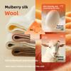 Women's Wool Thickened Heat-retaining and Warm Mid-calf Socks with Stretch and No Bones, Made of Mulberry Silk.