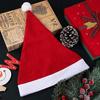 Chapéu de Pai Natal de feltro, chapéu vermelho, chapéu de Natal