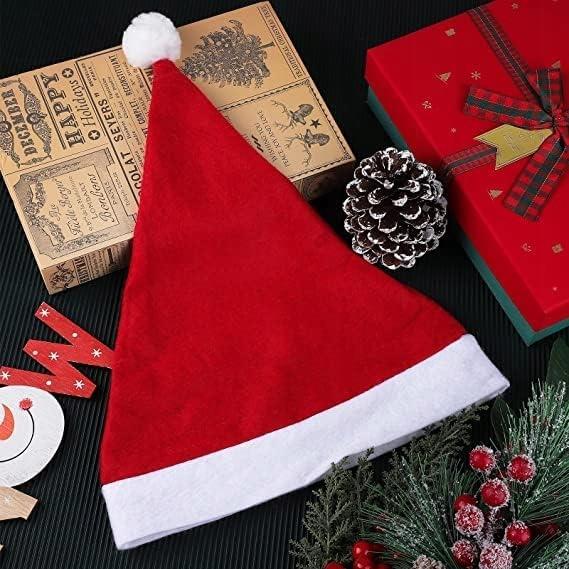 Chapéu de Pai Natal de feltro, chapéu vermelho, chapéu de Natal