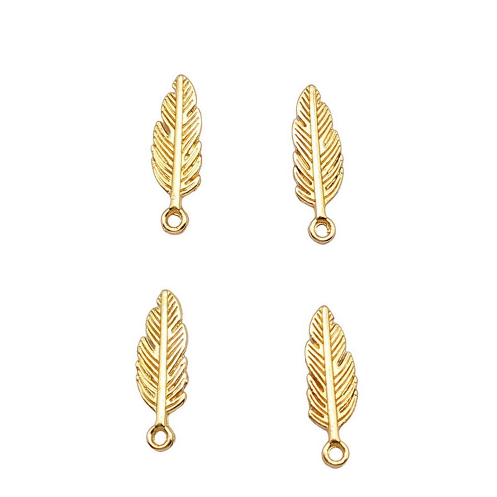 Feather Charms Multi Color Alloy Leaf Pendants For Boho Style DIY Jewelry Accessories
