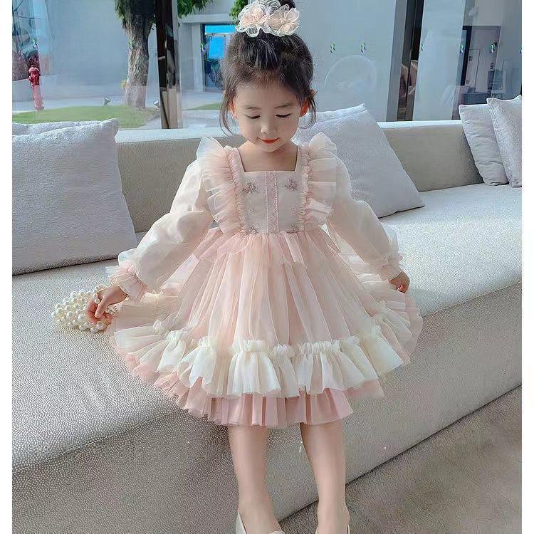 Autumn 2025 Long Sleeve Princess Dress: Trendy Spring and Autumn Style for Girls