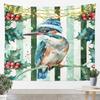 Merry Christmas Tapestry Xmas Ornaments Wall Hanging Blanket Snowman Snowflake Wall Art for Living Room Bedroom Decoration