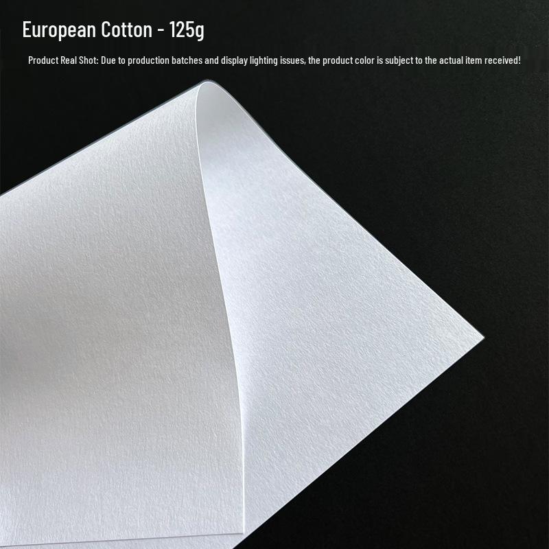 European White Cotton Card Paper, Ink-Resistant, Embossed, 125g-400g