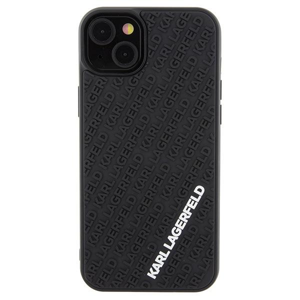 Etui Do iPhone 15 Plus Karl Lagerfeld 3D Rubber Multi Logo Czarny