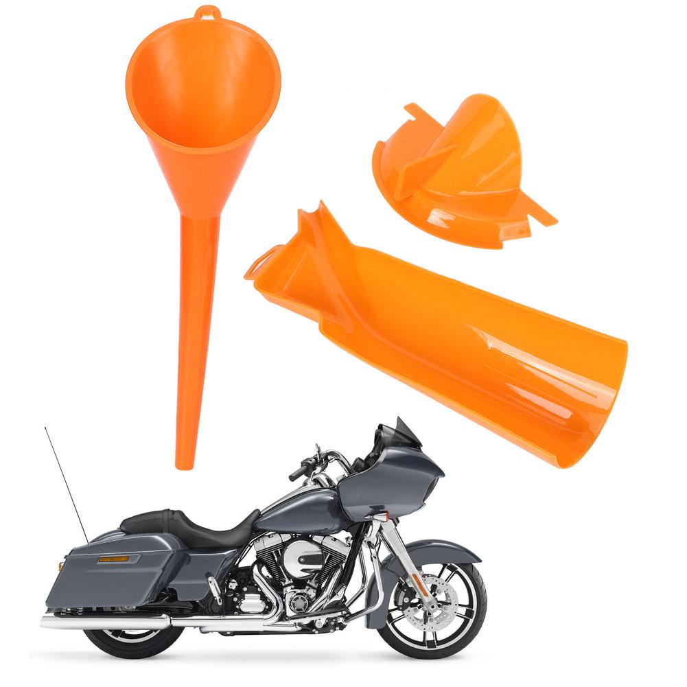 Motorcycle Drip Free Oil Filter Funnel Kit Set Practical Accessory(Orange )
