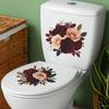 Rose-shaped Bathroom Toilet and Toilet Stickers for Home Beautification