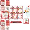 Festive Christmas Snowman Bingo Game With Paper Cards And Play Instructions For Kids