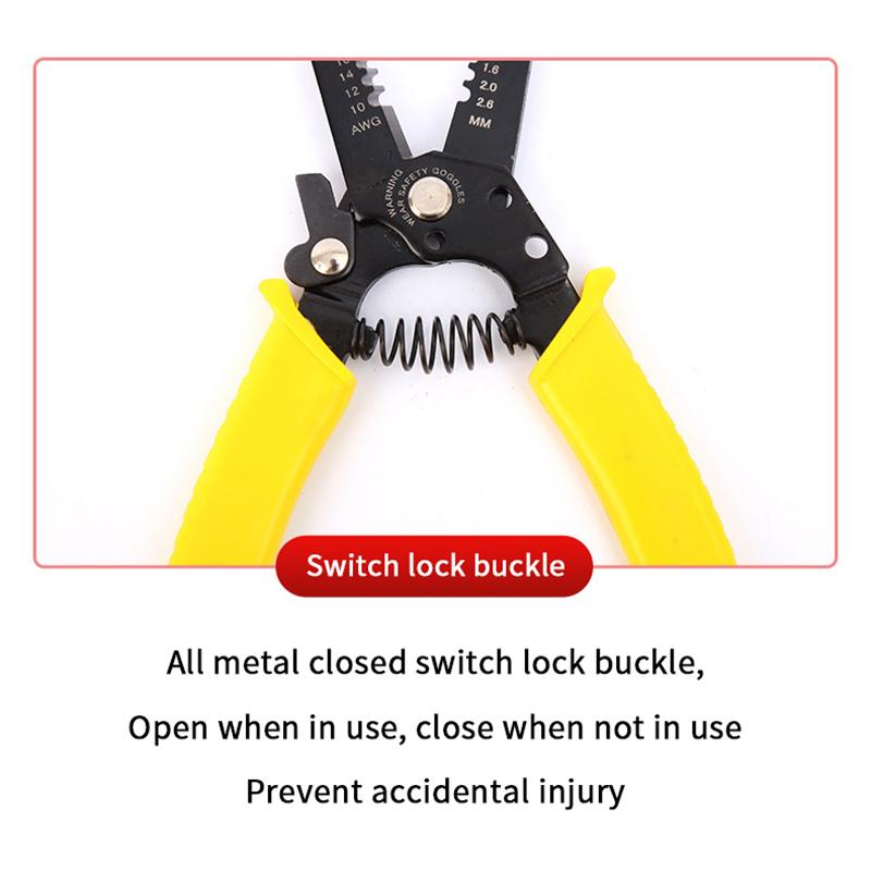 Multifunctional Wire Strippers 6 Inch Wire Cutters Cable Stripper Cable Wire Crimping Wire Stripper Pliers Tools