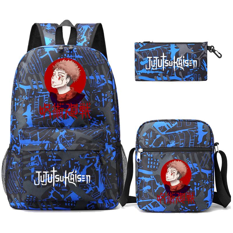 3 teile/satz Anime Rucksack für Jungen Mädchen Leichte Taschen Hildren Schul Student Kawaii Rucksack Zurück Zu Schule
