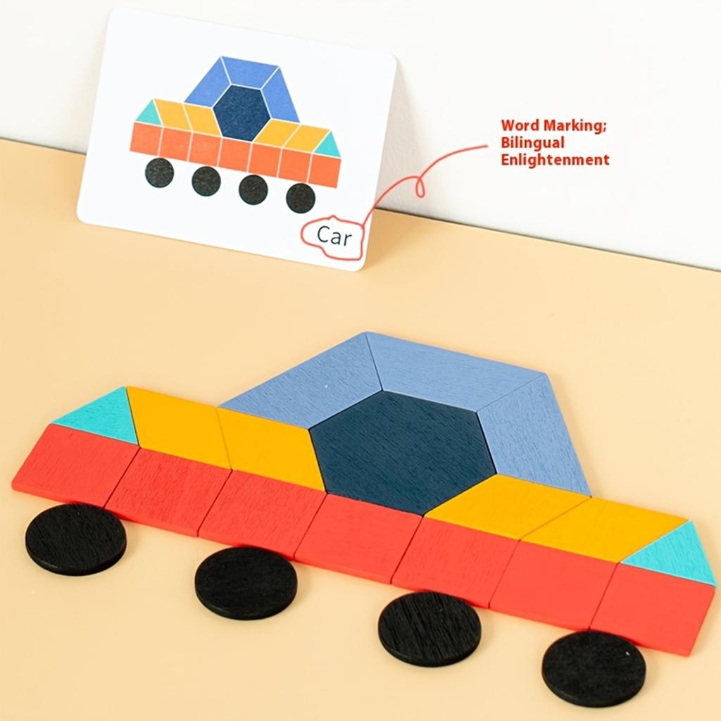 Wooden Tangram Puzzle Toys, Geometric Shape Toys, Parent Child Interactive Educational Toys, Holiday Gifts And Birthday Gifts.