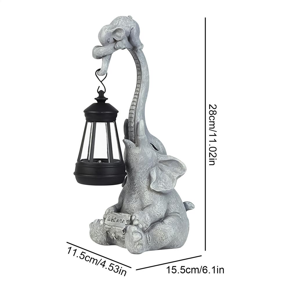 

Solar Garden Decor Elephant Statues Outdoor Yard Lamp Elephant Ornament for Balcony Garden Walkway Lawn Terrace Birthday Gifts