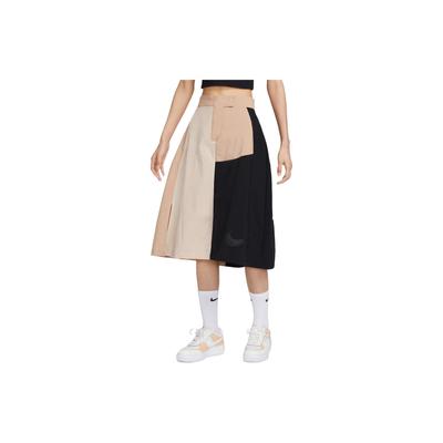 Sportswear Collection Patchwork Loose High-Waisted Midi Skirt With Slit And Embroidery Women Bottoms Maize DX2576-126