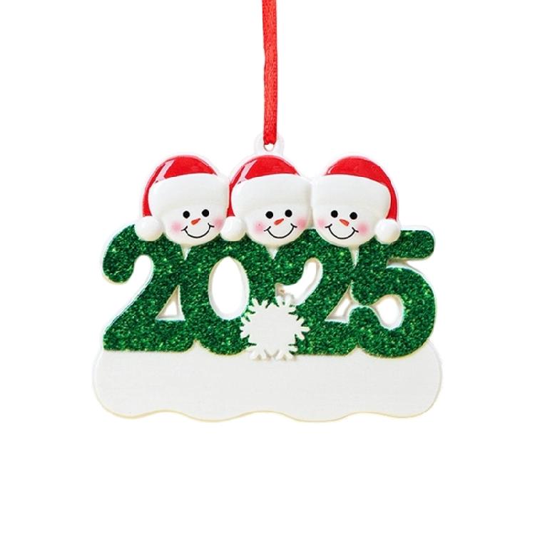 Snowman Resin Christmas Ornament Customizable Decoration Safe For Children Family Holiday