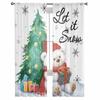 Christmas Snowflakes Retro Koala Curtains For Living Room Bedroom Home Decoration Window Voile Tulle Curtain Drapes