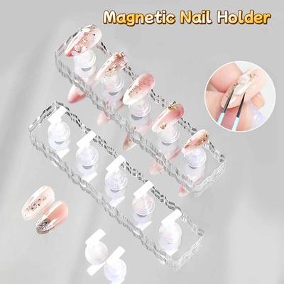 3Sets Transparent Nail Tip Practice Stand Gradient Nail Showing Shelves  Training