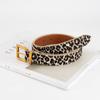 European and American Style Genuine Leather Leopard Print Belt, Women's Top Layer Cowhide Pants, Versatile Decorative Belt, Women's Trend
