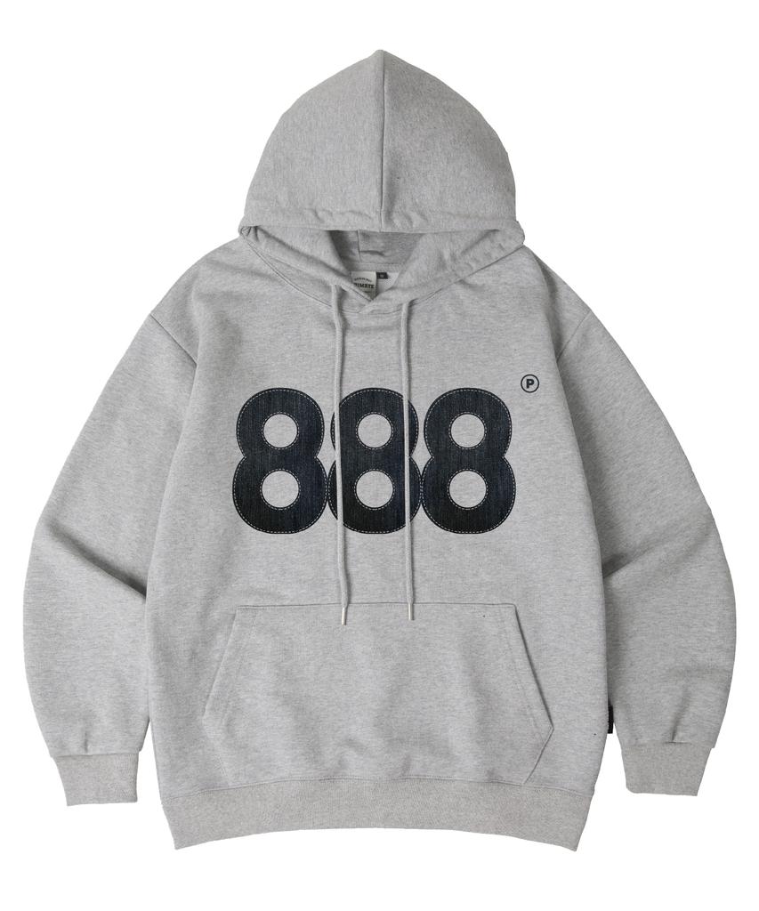 [Fleece-Lined/Non-Fleece-Lined] Stich Denim Number.888 Oversized Hoodie 7 Colors (B Type)