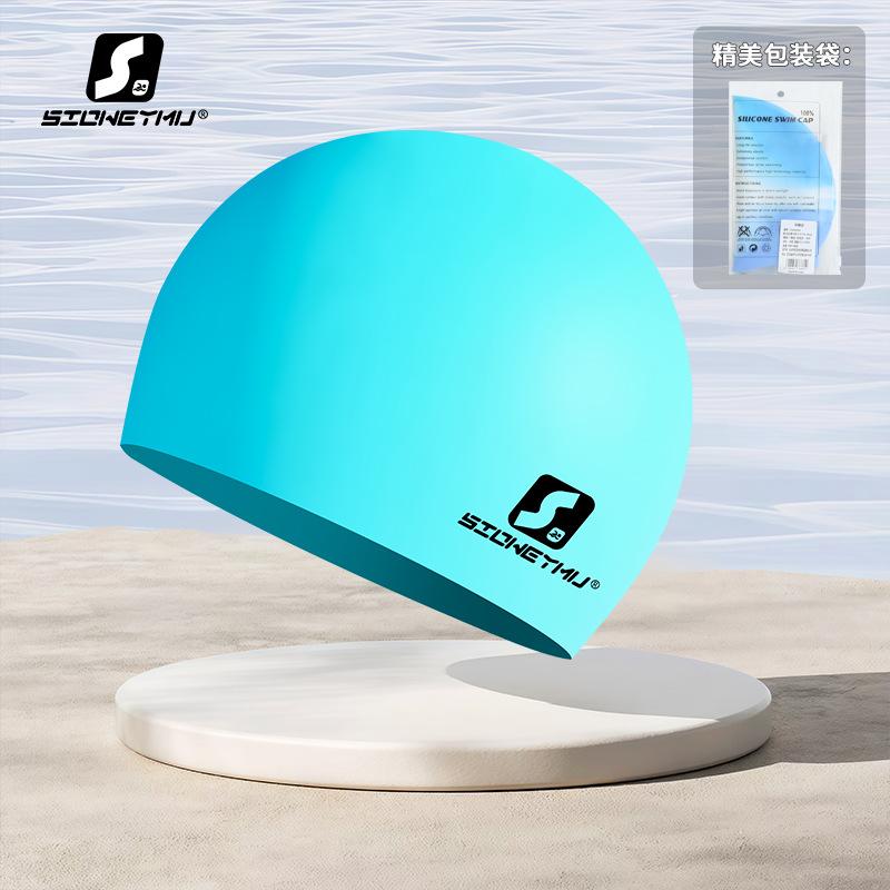 Adult Silicone Swim Caps Men And Women Solid Color High Quality Swimming Cap For Women Swimming Pool Accessories