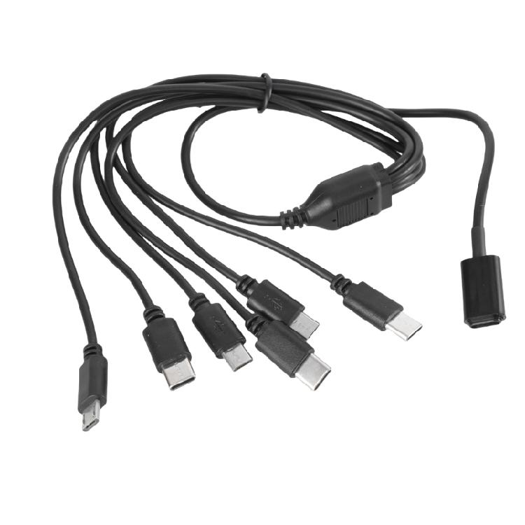 

6 in 1 Charging Accessory USB C Splitter Adapter Cable Cord with Multiple Output Charging Up to 6 Devices Simultaneously 1