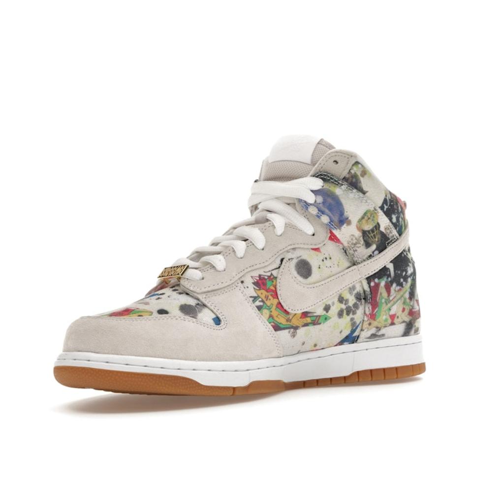 Supreme X Nike Dunk High SB Rammellzee Men Sneakers White Multi-Color FD8779-100