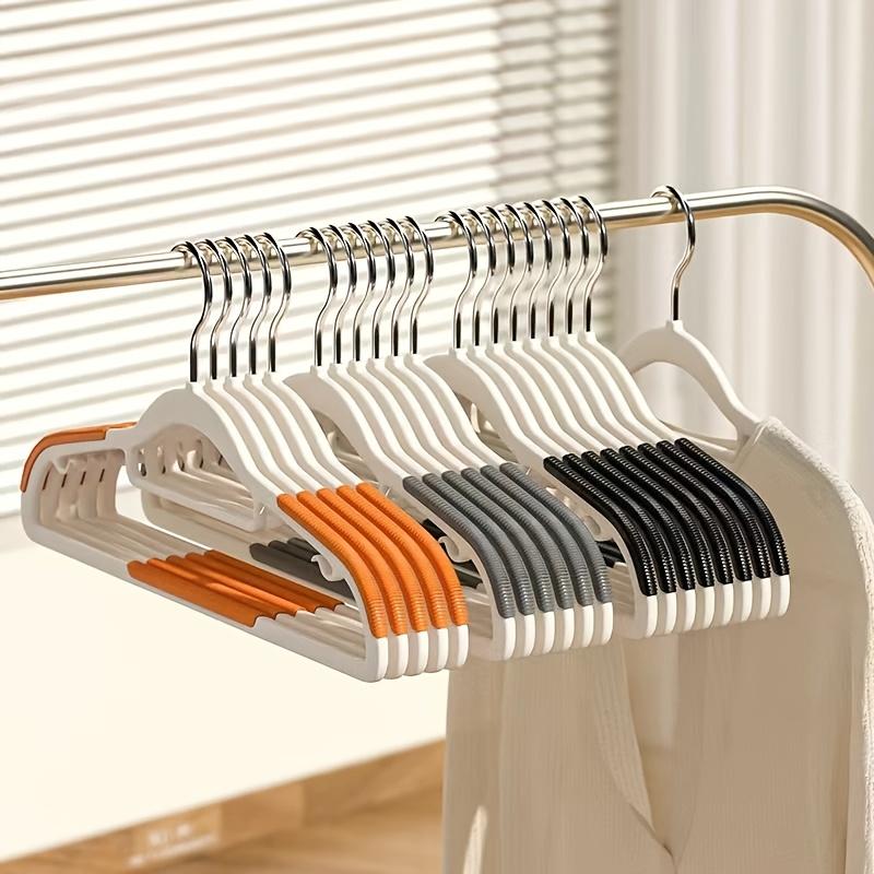 12-Pack Premium Plastic Clothes Hangers - Non-Slip, Contoured, Durable, Space-Saving Design for Home and Dorm Use