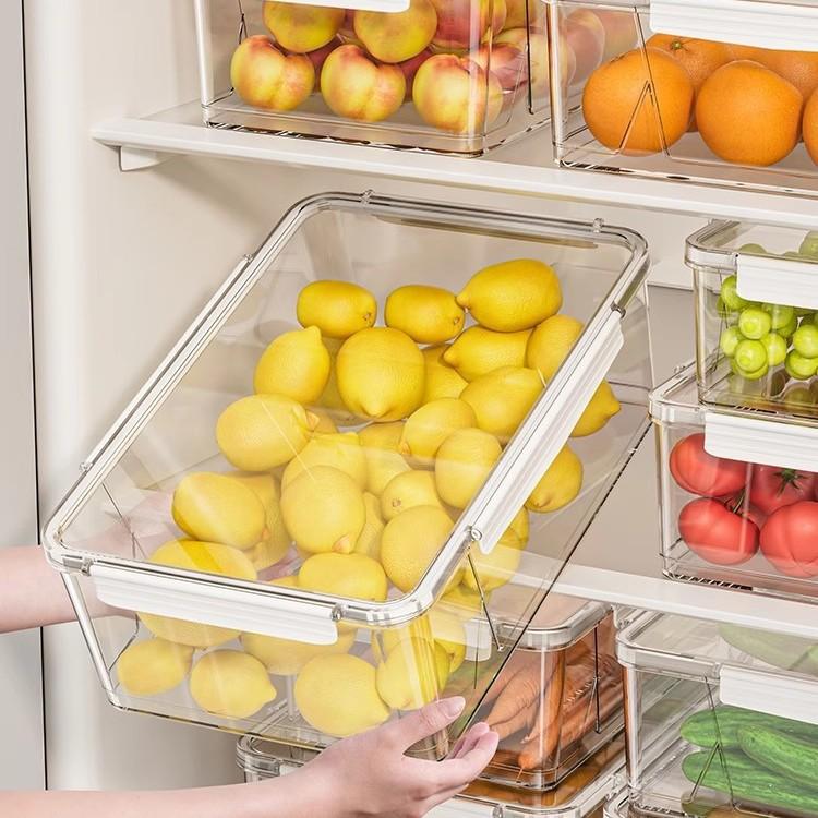 Fresh-keeping Refrigerator Household Rectangular Thickened Sealed Plastic Sealed Fresh-keeping Box Vegetable and Fruit Storage Box