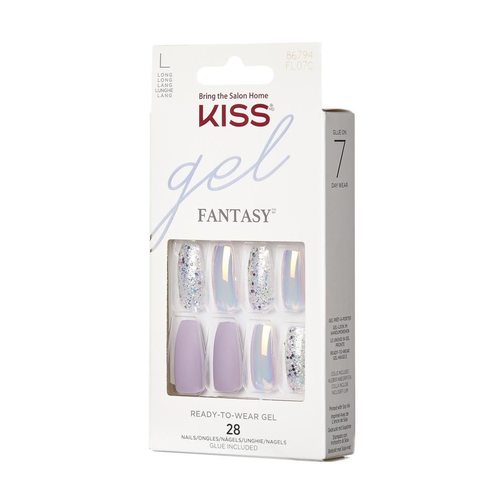 Kiss faux ongles Gel Fantasy L FL07C + colle