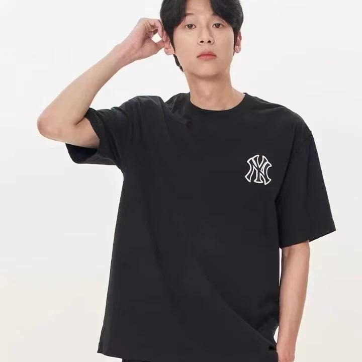 

Summer Men s T-shirt Korean Version NY Cashew Old Flower Round Neck Cotton Short-sleeved Trendy Brand ML Couple Loose T-shirt 4XL