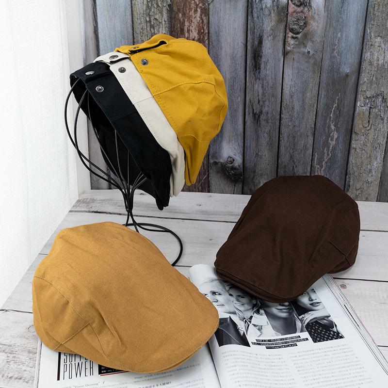 Hong Kong retro style vintage hat female spring summer autumn Internet celebrity forward hat Bere newsboy hat duck tongue Internet celebrity