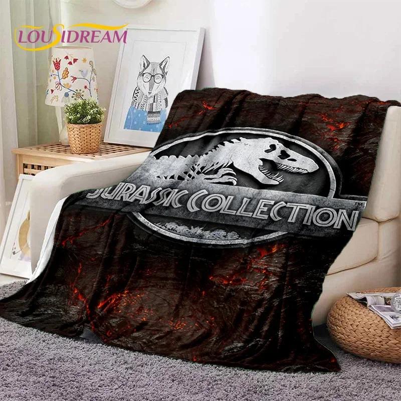 3D Cartoon Jurassic Park Dinosaur Dino Soft Flannel Blankets,Throw Blanket Comfortable Blanket for Picnic Beds Home Bedroom Kids