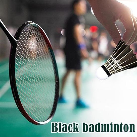 3/6/12 ks badmintonové míčky badmintonové míčky s černým kachním peřím badmintonové míče pro trénink halových sportů v přírodě