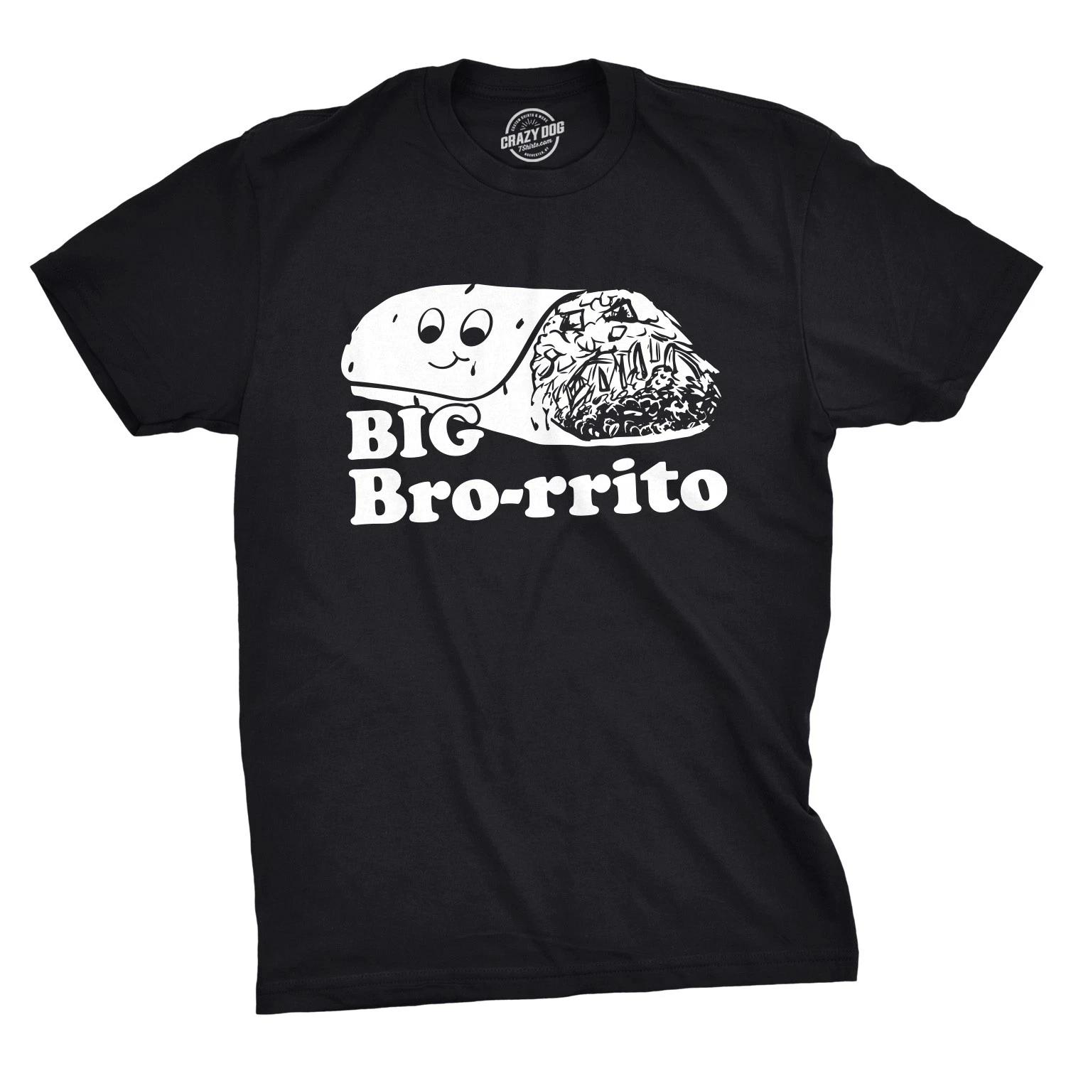 Mens Big Bro-rrito T Shirt Funny Brother Tee for Guys XXXXL