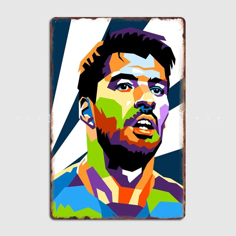 Luis Suarez Football Player Vintage Retro Metal Poster Sign Garage Club Custom Wall Decor Tin Room Decor Home Decor