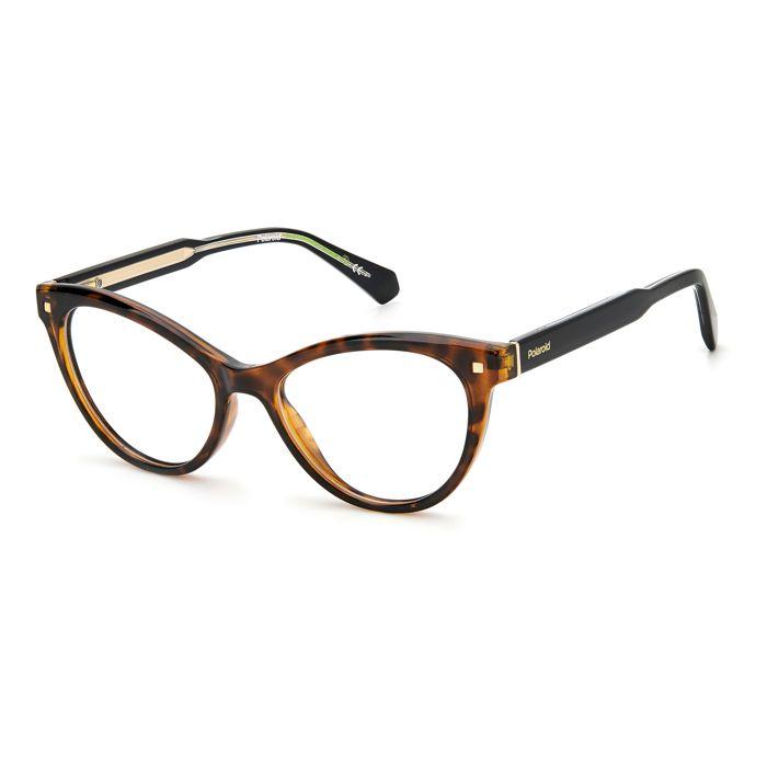Monture lunettes - POLAROID - PLD D446 HAVANA - Couleur marron - Plastique - Mixte