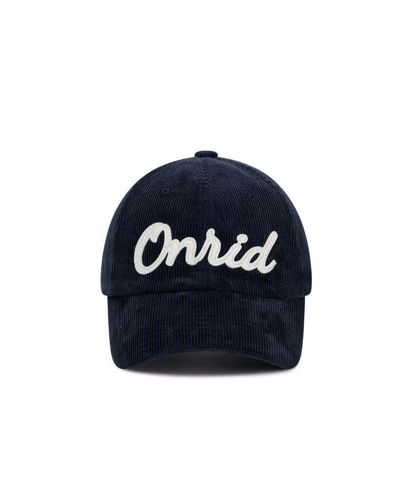 ONRIDPROJECT Applique Logo Corduroy Ball Cap - Navy
