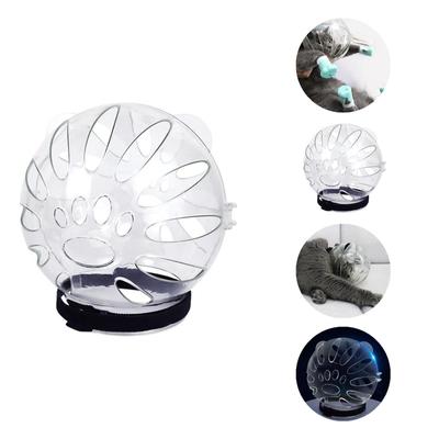 Bot de pisică Durabil Spațiu mare În formă de cap de pisică Anti-zgârieturi pentru animale de companie Accesorii pentru animale de companie Bot transparent pentru îngrijirea pisicii Cască de pisică