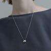 ovbeige [VEI] 925silver PEBBLE PENDANT NECKLACE