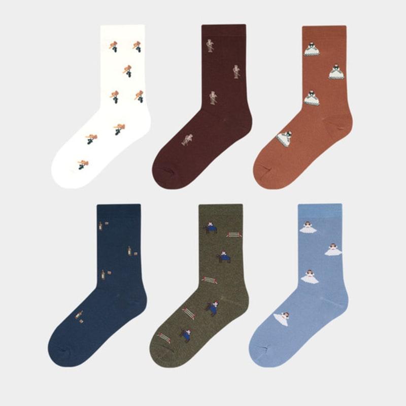 STUDIO SOCKSTOP Rhett Butler Suit Embroidered Socks