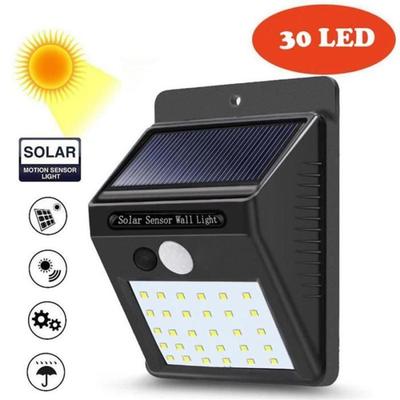 Wall Light - Solar Energy - 30 LEDs - Motion Detector - Waterproof IP65 - Outdoor Garden