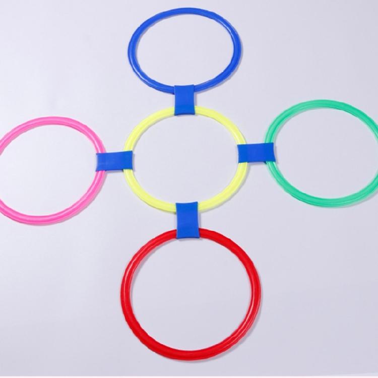 Educational Hopscotch Ring Training Game For Kids Body Sensory Development Antislip Plastic Hoops for Outdoor Activity