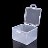 1Pcs with Lid Storage Box Rectangular Shape Multi-purpose Storage Case Clear Plastic Small Thing Container