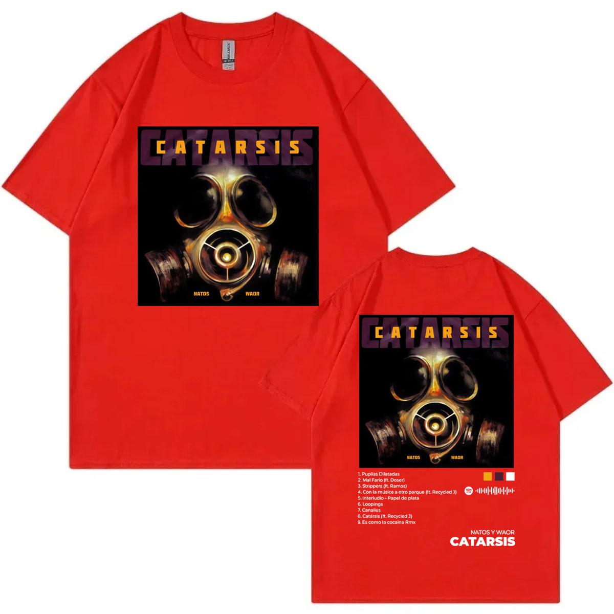Rapper Natos Y Waor Catarsis Album Merch Tshirt Fashion Hip Hop Vintage Short Sleeve T Shirt Men Women Casual Cotton Tshirts S