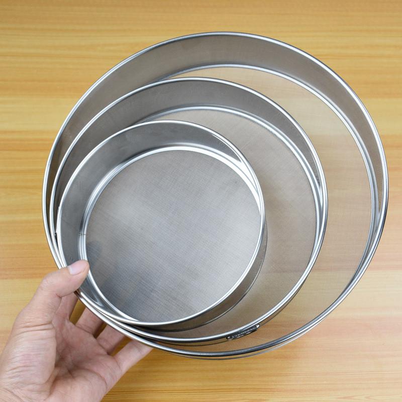 Flour Sieve Fine Mesh 304 Stainless Steel 60 Mesh Round Flour Sifter Strainer for Baking Straining Powdering Tea Juice