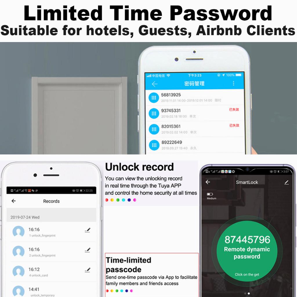 100PCS Fingerprint Door Lock Smart Door Lock Set Household Digital Hotel Apartment Digital Electronic Lock