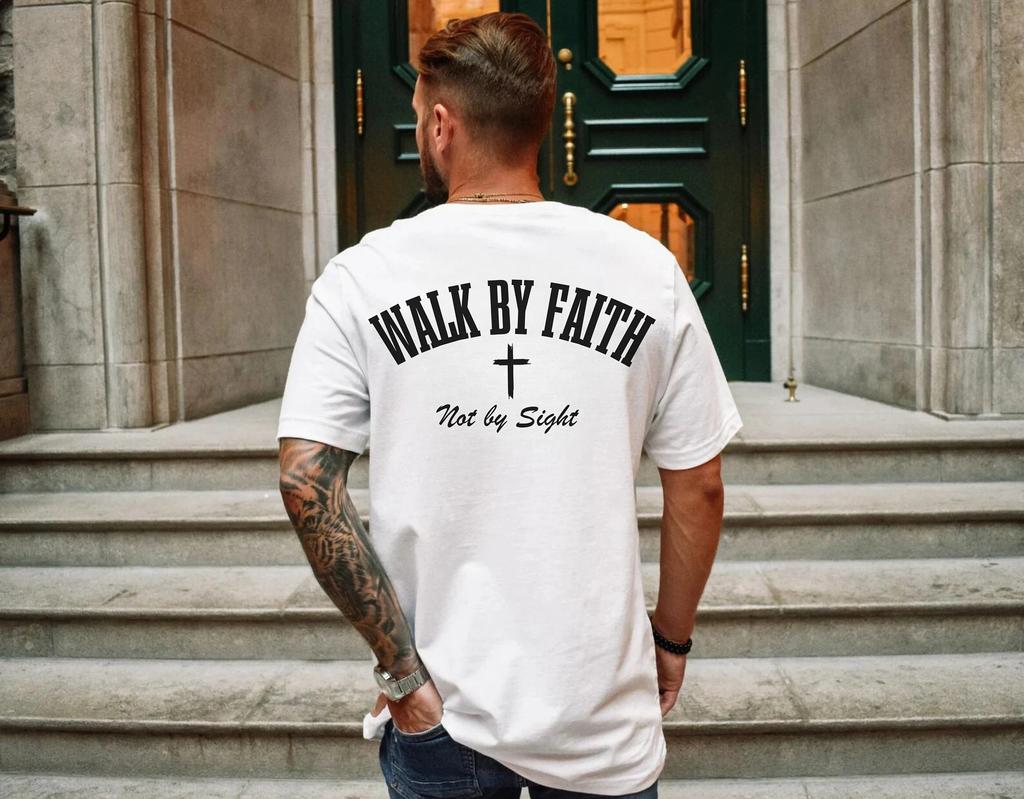 Mens Cotton Tshirt Mens Christian Graphics print Oneck shortsleeved tee Men casual Tshirts fashion Oversized streetwear